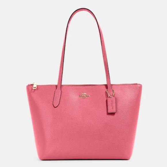 Coach Handbags - Coach Zip Top Tote in Watermelon and Gold